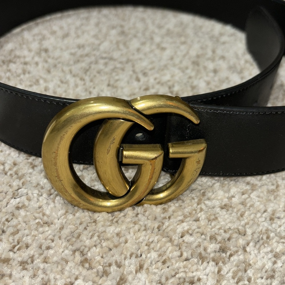 Black GG Marmont Belt - Picture 2 of 6